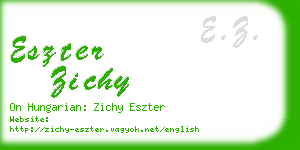 eszter zichy business card
